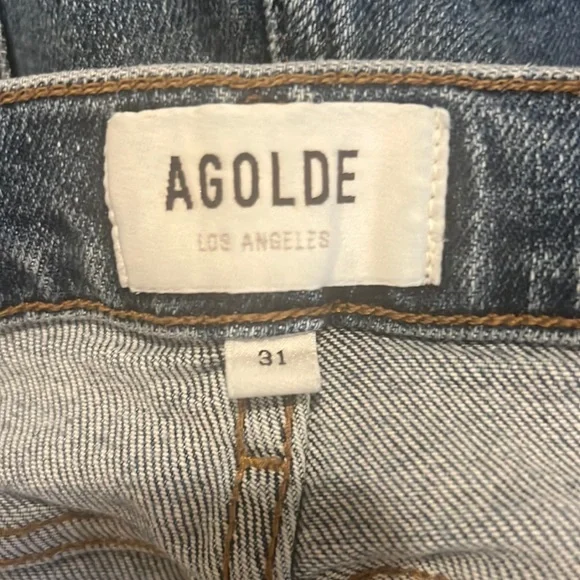 Agolde Nico High Rise Slim in Shoreline, size 31 - Picture 4 of 11